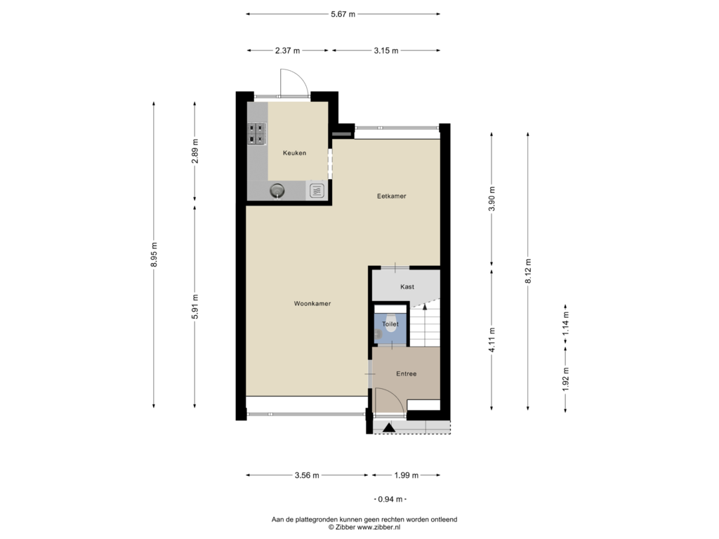 View floorplan of Begane Grond of Wieringermeerlaan 12