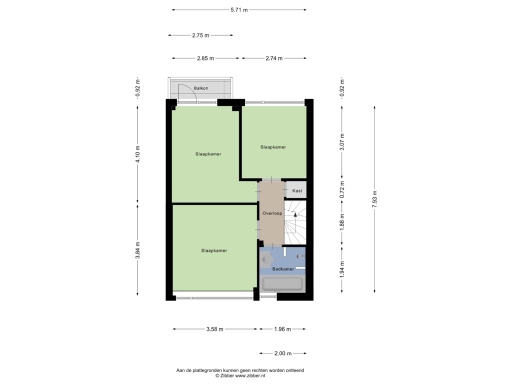 View floorplan of Eerste Verdieping of Wieringermeerlaan 12