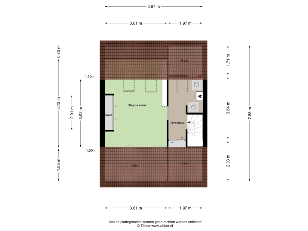 View floorplan of Tweede Verdieping of Wieringermeerlaan 12