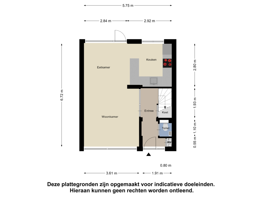 View floorplan of Begane Grond of Dijkgravenlaan 14