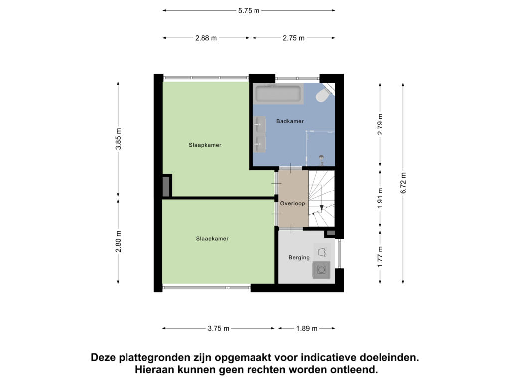 View floorplan of Eerste Verdieping of Dijkgravenlaan 14