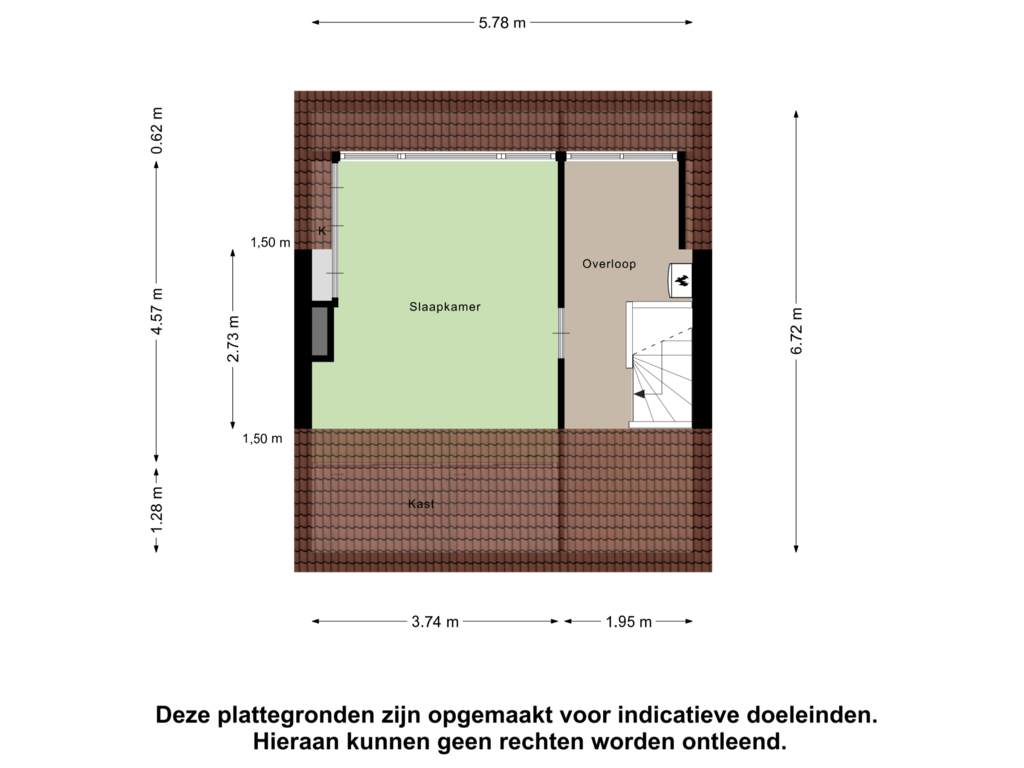 View floorplan of Tweede Verdieping of Dijkgravenlaan 14