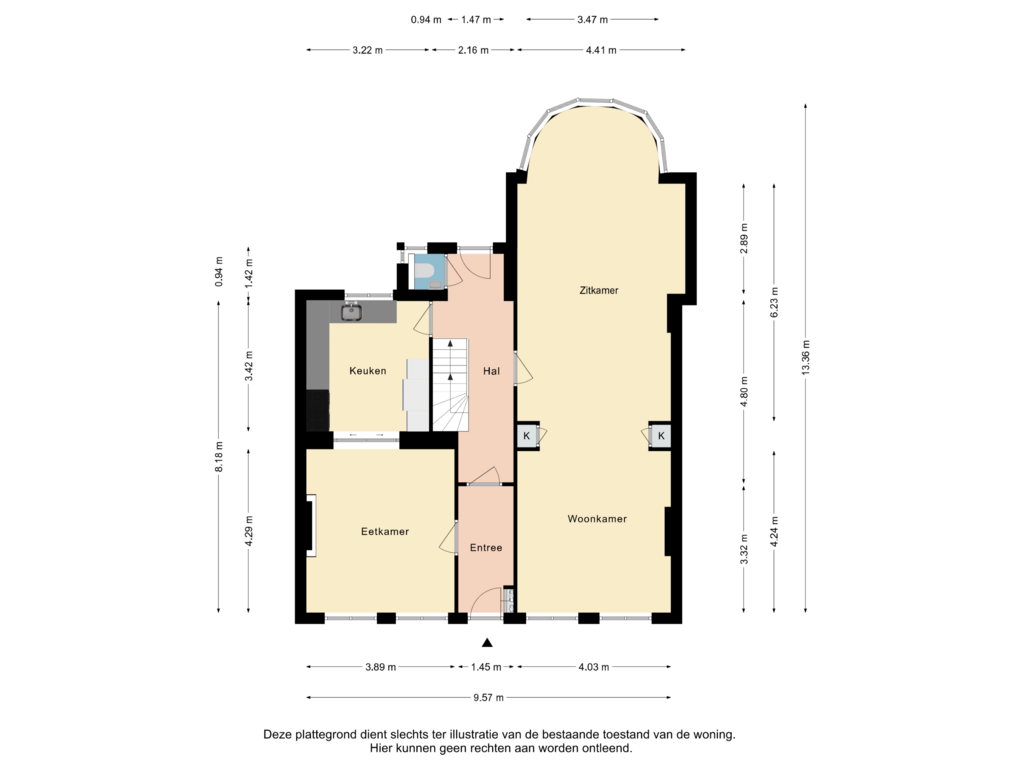 View floorplan of Begane Grond of Rijksweg 79