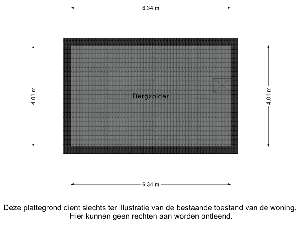 View floorplan of Bergzolder of Rijksweg 79