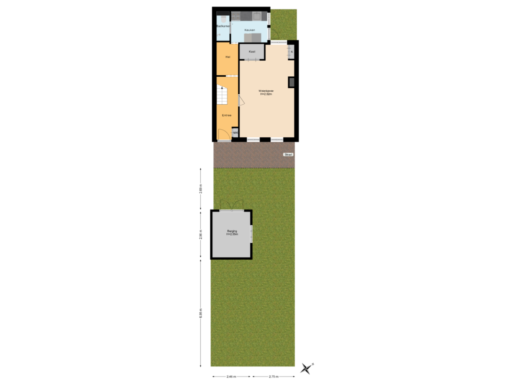 Bekijk plattegrond van Situatie van Nieuwe Streek 6