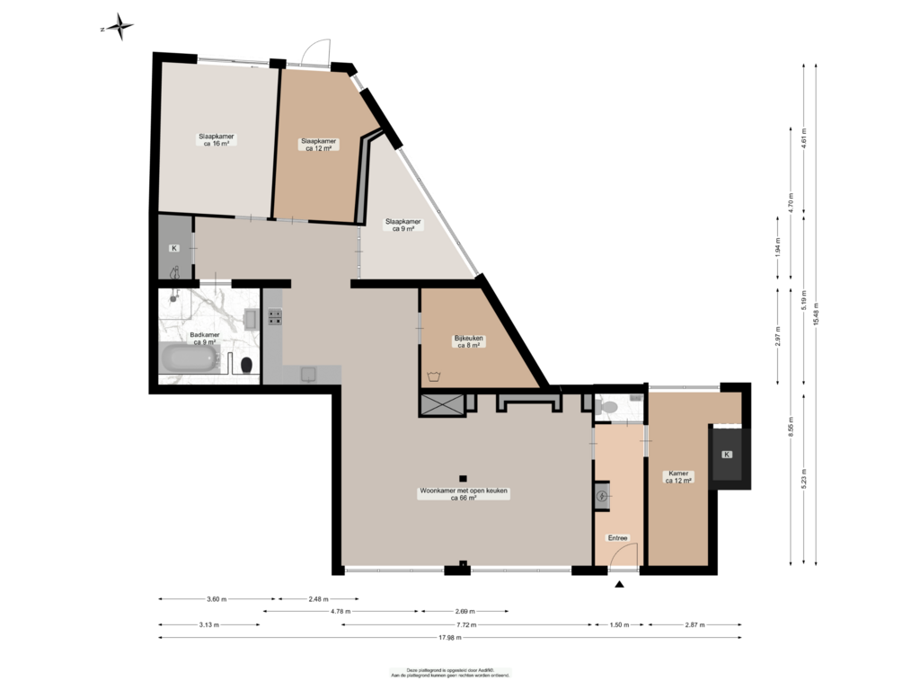 Bekijk plattegrond van Begane grond van Prinsesseweg 63