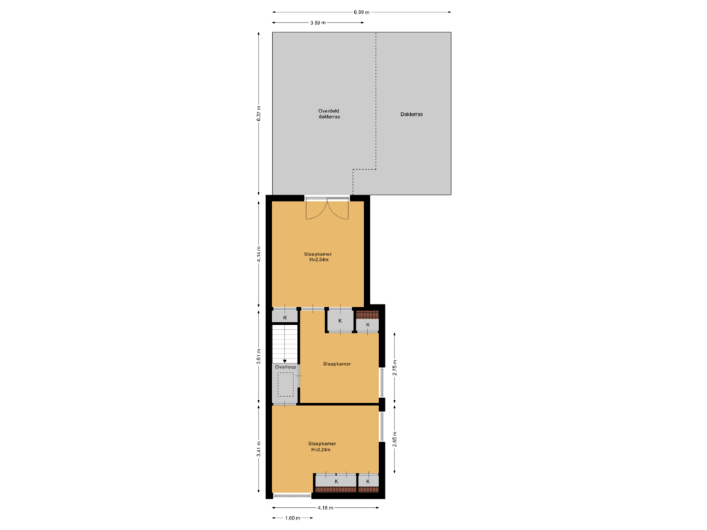 Bekijk plattegrond van Eerste verdieping van Traaij 114