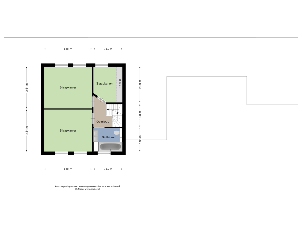 Bekijk plattegrond van Eerste verdieping van Schijfse Vaartkant 11