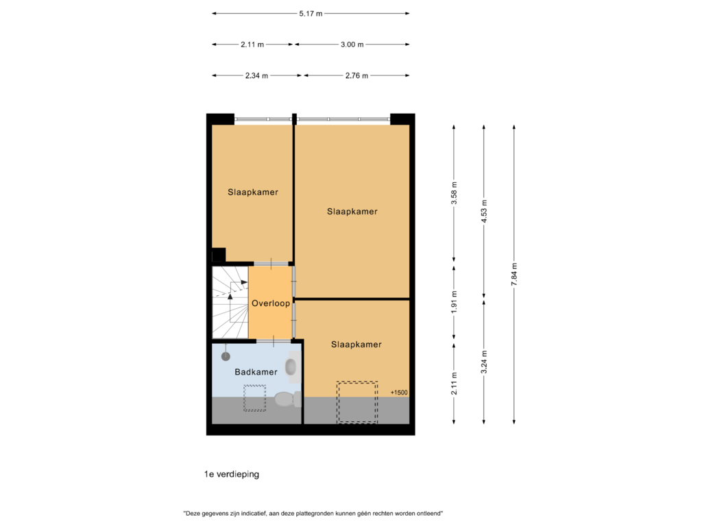 Bekijk plattegrond van 1e verdieping van Wilbrinkbos 7