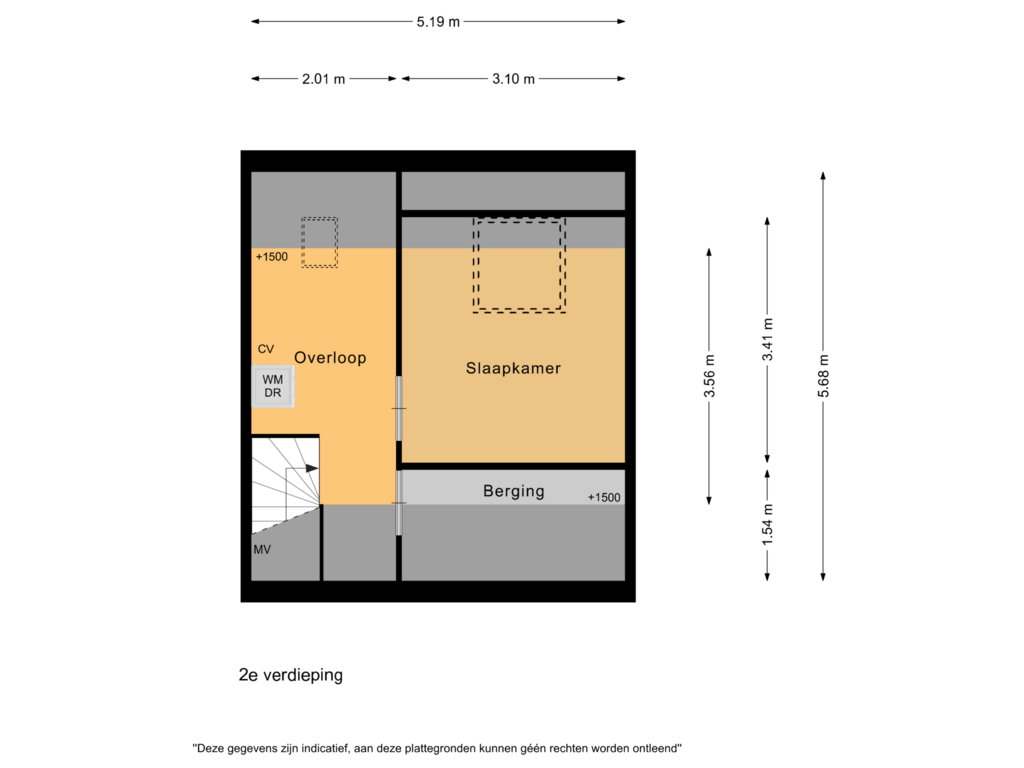 Bekijk plattegrond van 2e verdieping van Wilbrinkbos 7