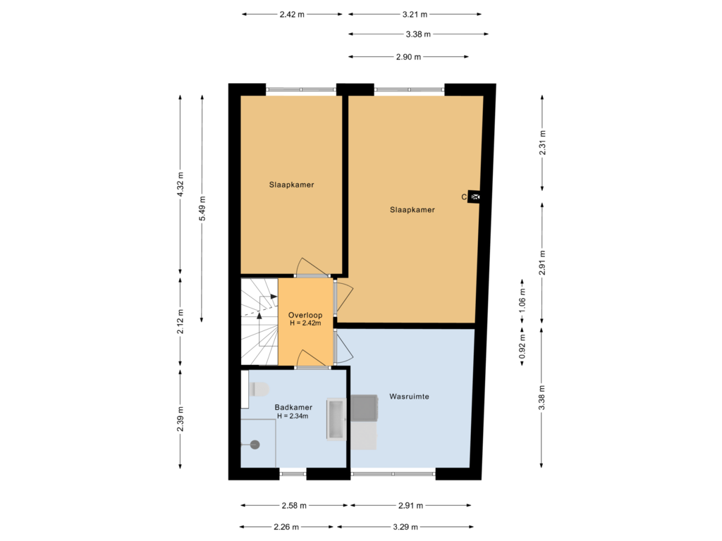 Bekijk plattegrond van Eerste verdieping van Parkwijklaan 63