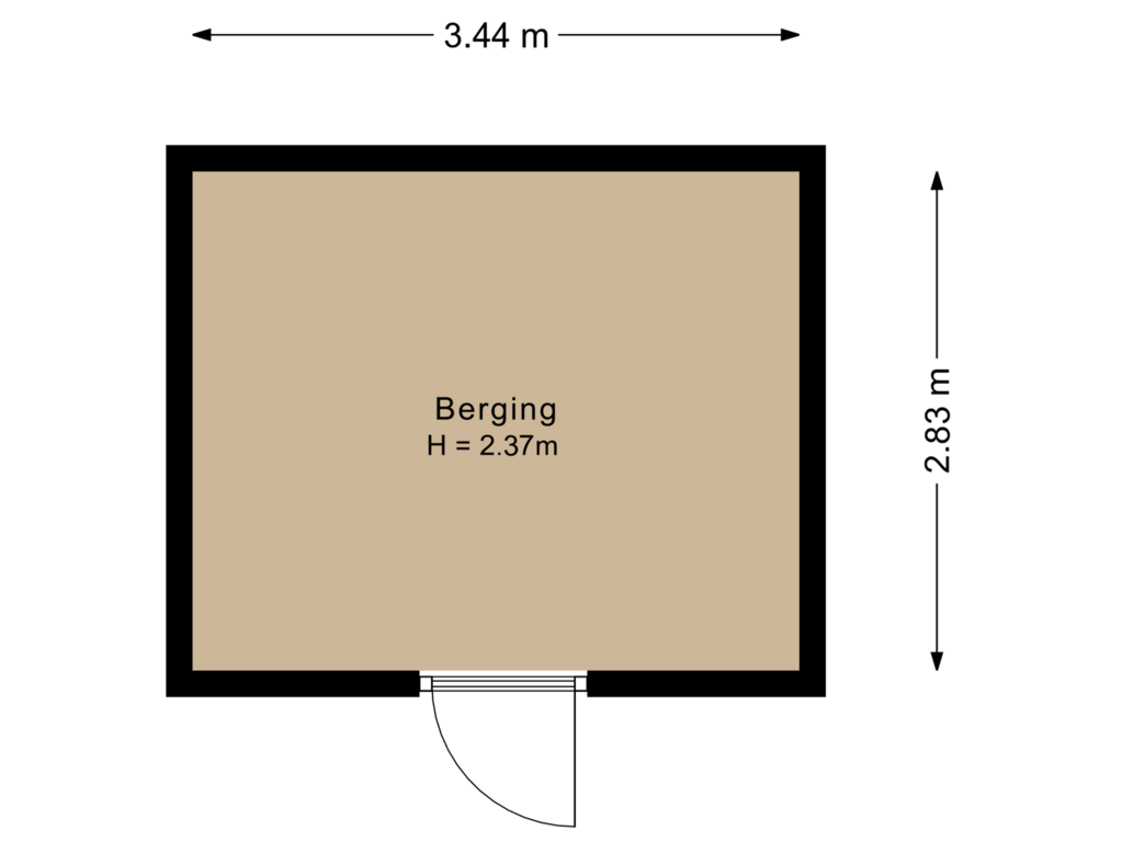 Bekijk plattegrond van Berging van Parkwijklaan 63