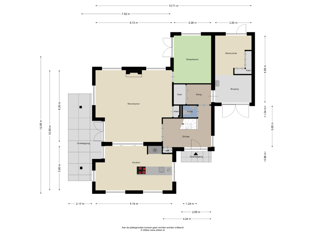 Bekijk plattegrond van Begane grond van Berg Enk 3