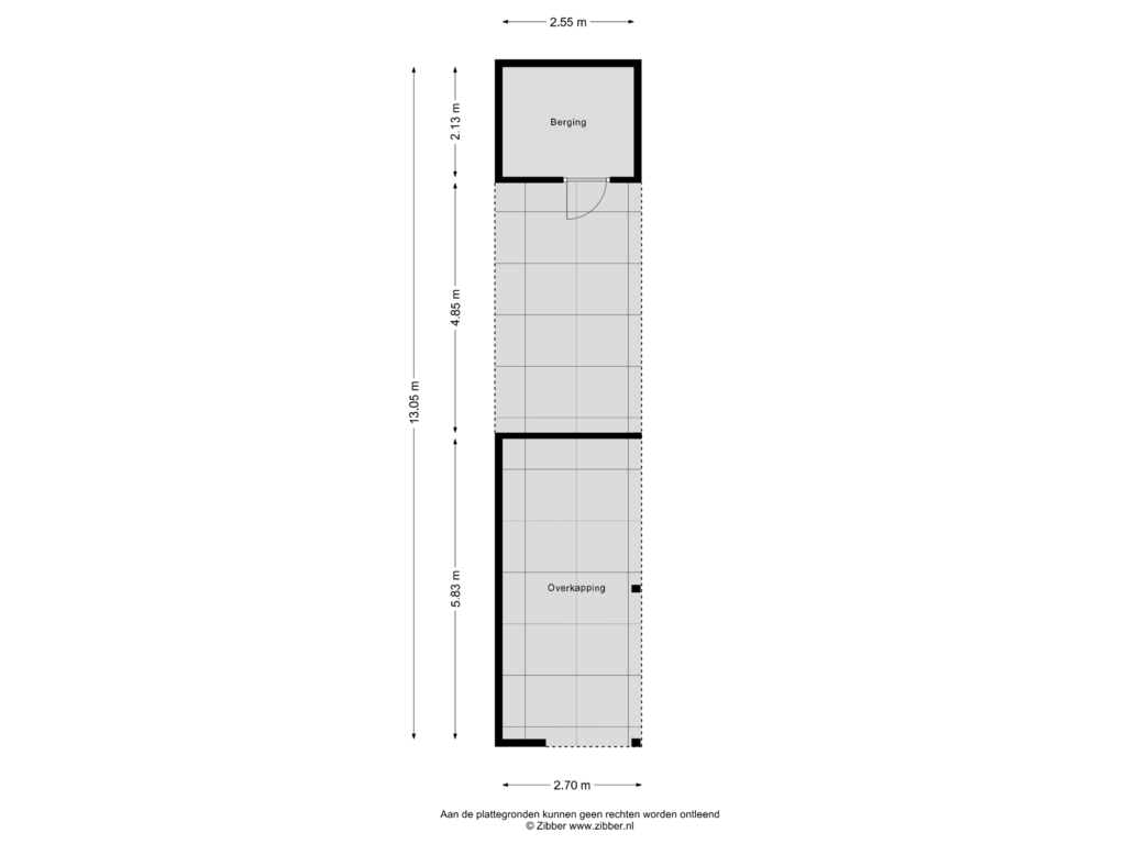 Bekijk plattegrond van Berging en overkapping van Berg Enk 3