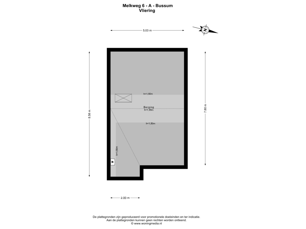 Bekijk plattegrond van Vliering van Melkweg 6-A