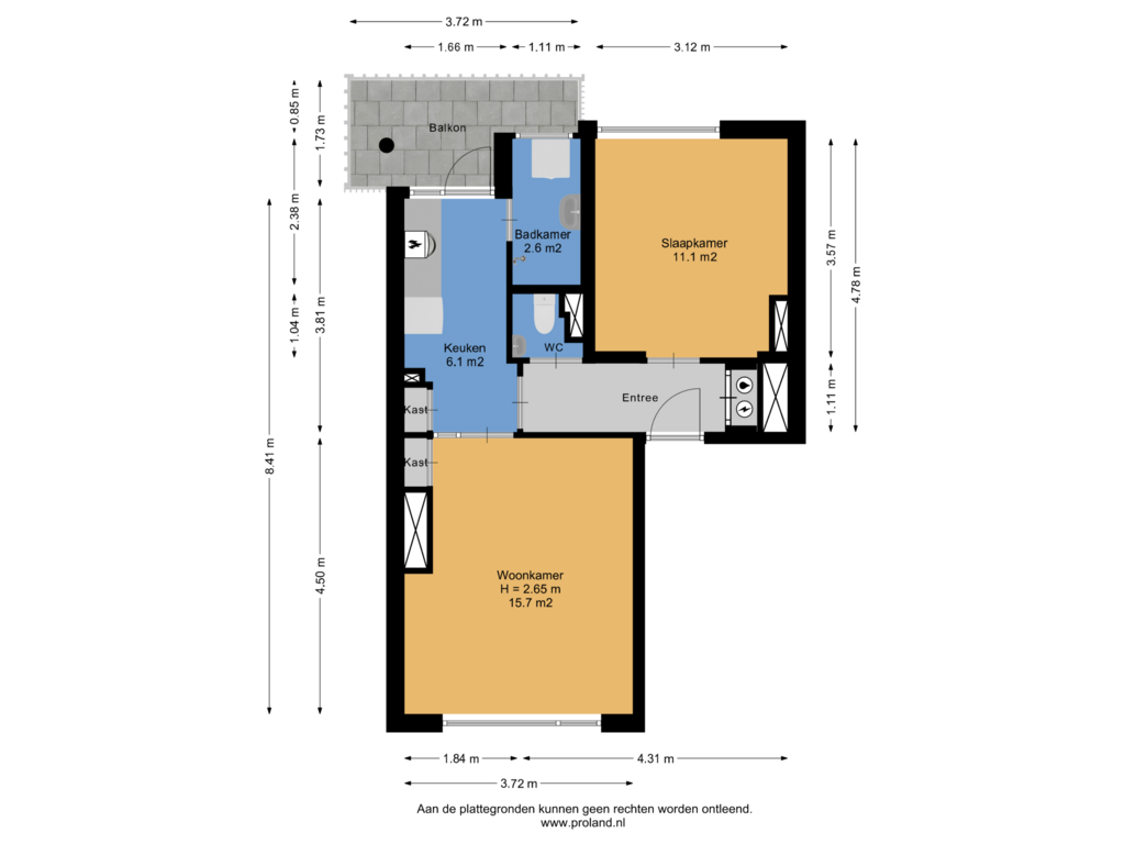 Bekijk plattegrond van Appartement van Koekangestraat 68