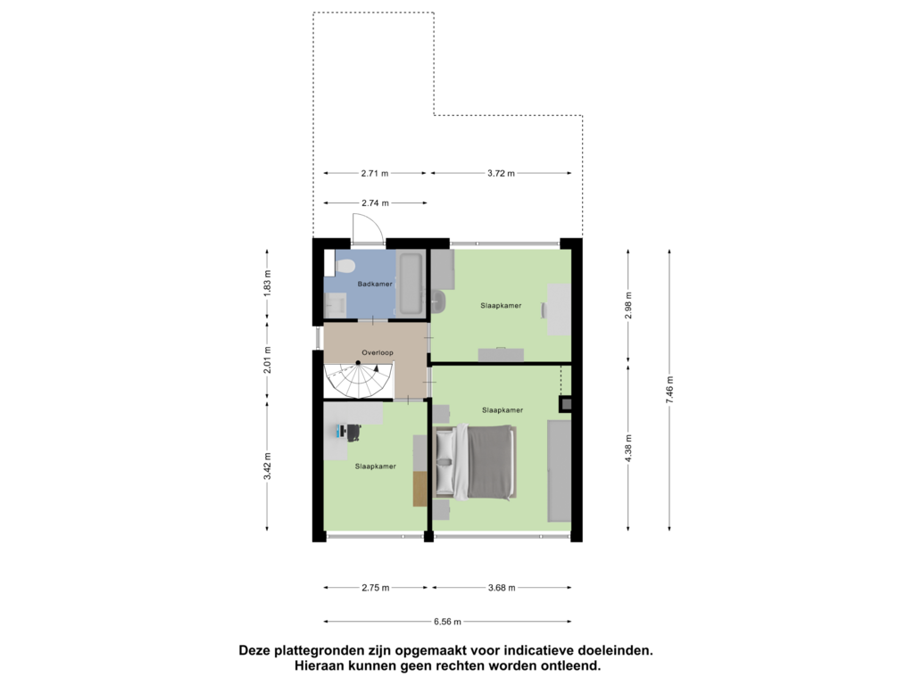 View floorplan of Eerste Verdieping of Jan Steenstraat 4