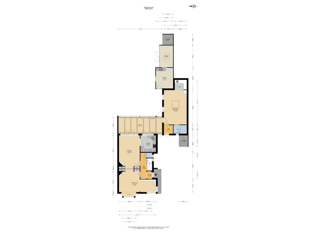 Bekijk plattegrond van Begane grond van Eikenlaan 2