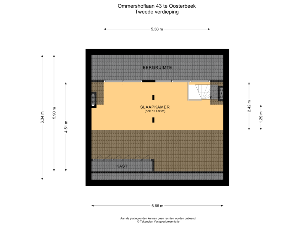 View floorplan of Tweede verdieping of Ommershoflaan 43