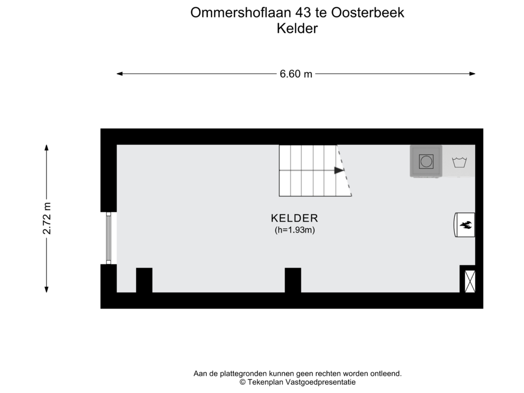 View floorplan of Kelder of Ommershoflaan 43