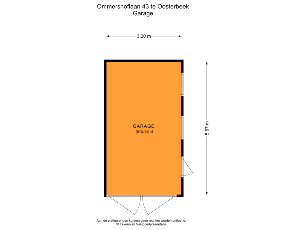 View floorplan of Garage of Ommershoflaan 43