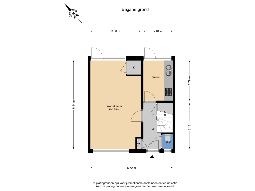 Bekijk plattegrond van Begane grond van Enkweg 44