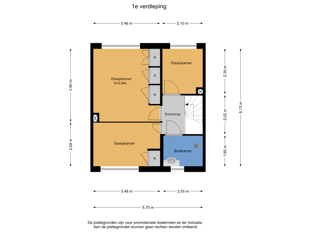 Bekijk plattegrond van 1e verdieping van Enkweg 44