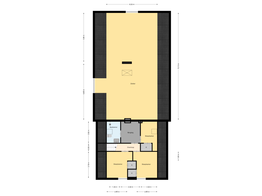 Bekijk plattegrond van 1e Verdieping van St Antoniusweg 1