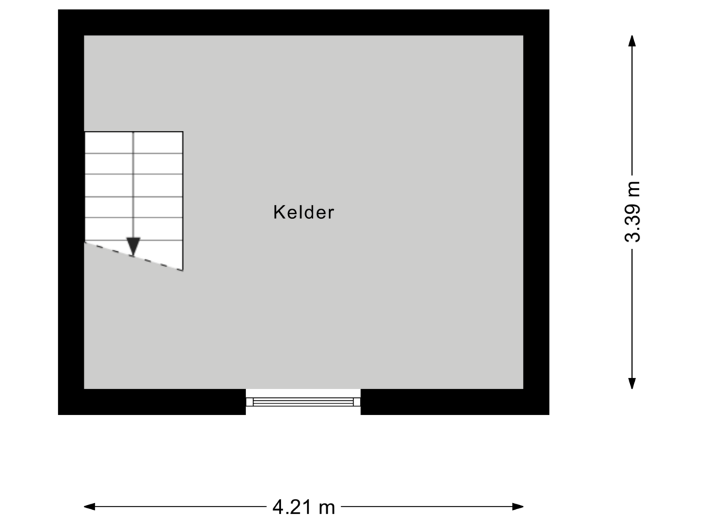 Bekijk plattegrond van Kelder van St Antoniusweg 1