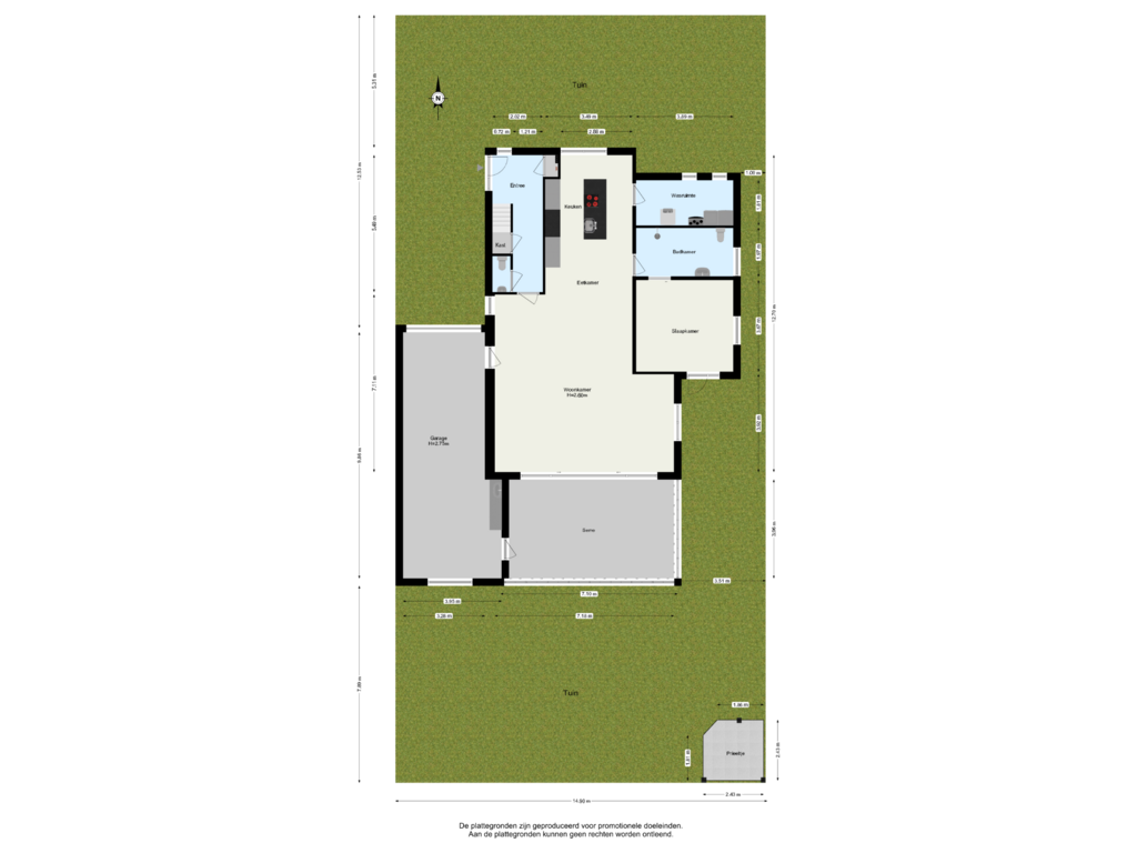 Bekijk plattegrond van Begane Grond Tuin van Laan van Braets 94