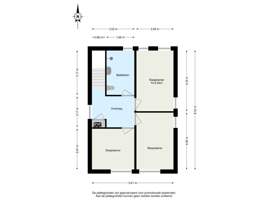 Bekijk plattegrond van 1ste Verdieping van Laan van Braets 94