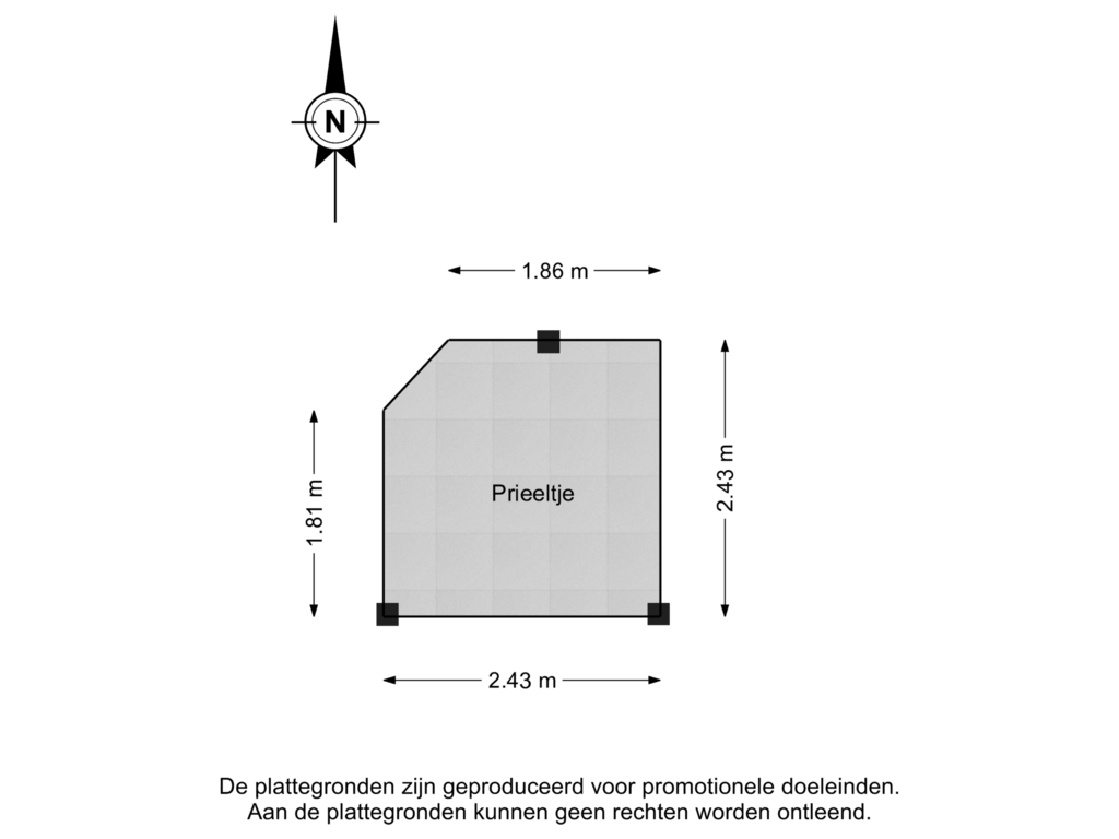 Bekijk plattegrond van Prieeltje van Laan van Braets 94