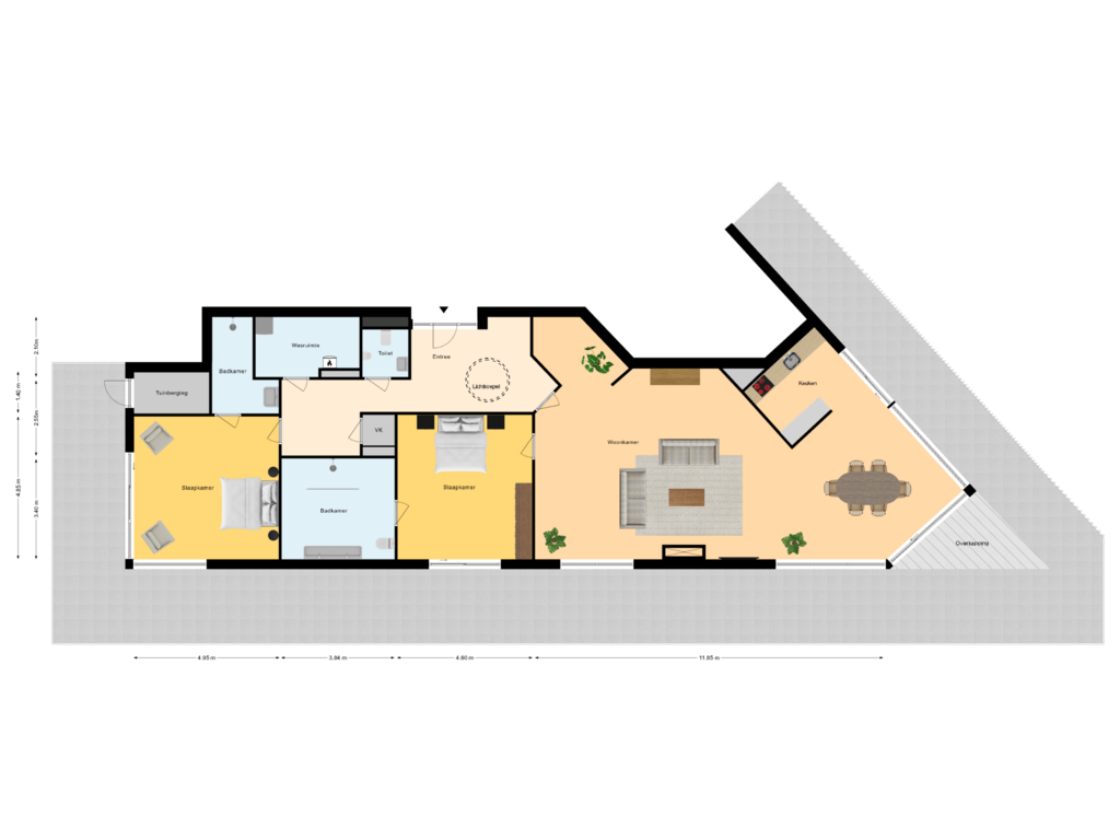 Bekijk plattegrond van Verdieping van Almeloseweg 3-F