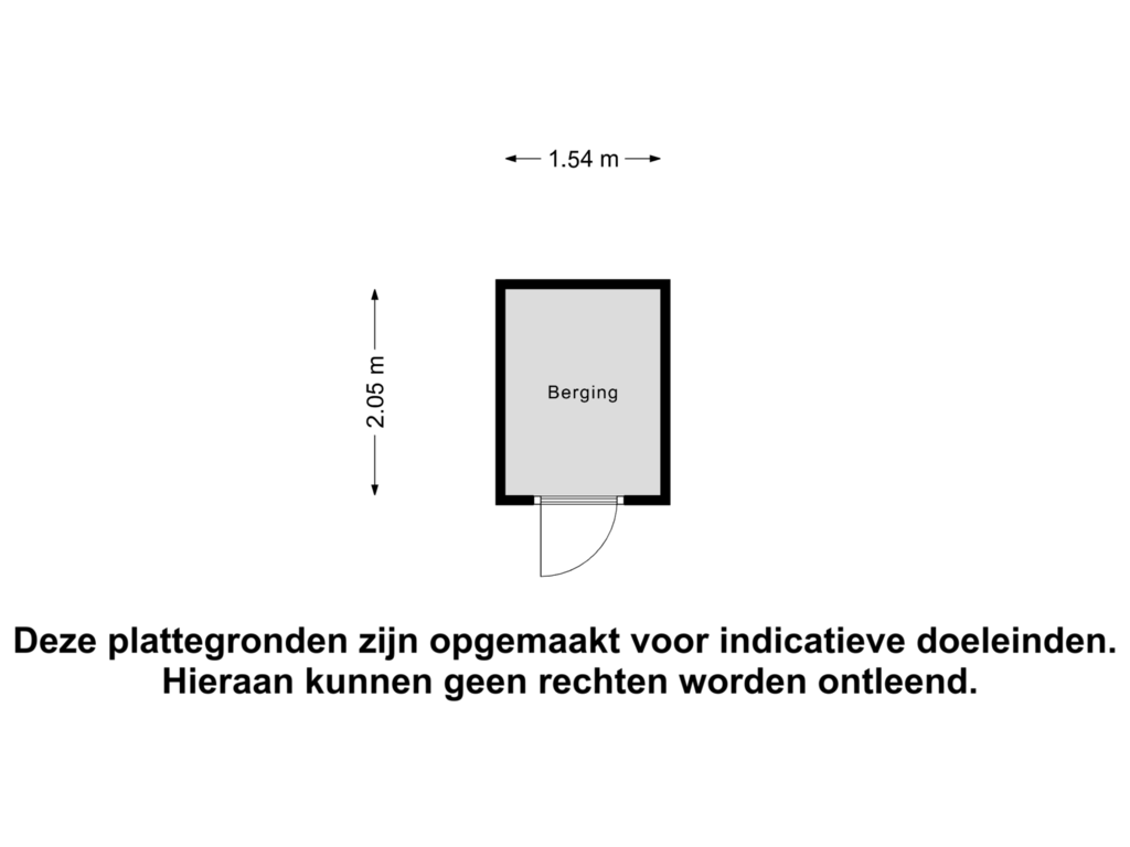 Bekijk plattegrond van Berging van Zuiddijk 8-A