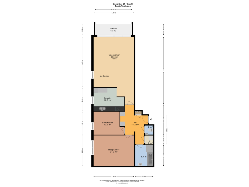 Bekijk plattegrond van Eerste Verdieping van Sterrenbos 21