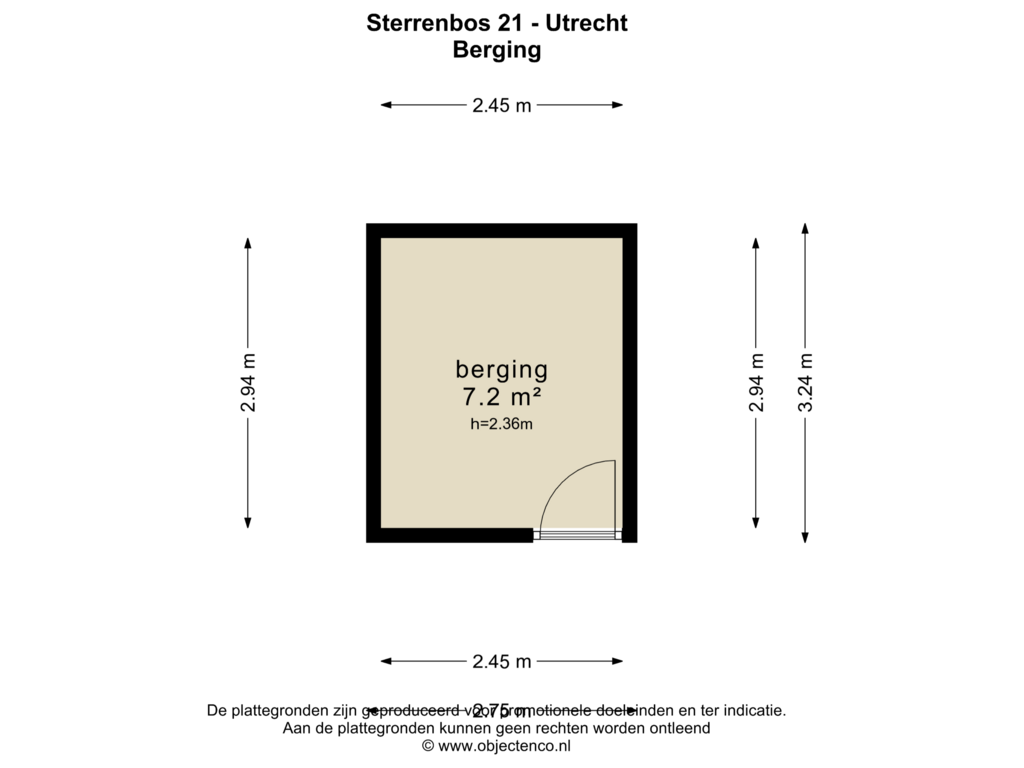 Bekijk plattegrond van Berging van Sterrenbos 21