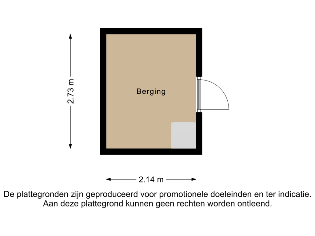 View floorplan of Berging of Dolphijnstraat 16