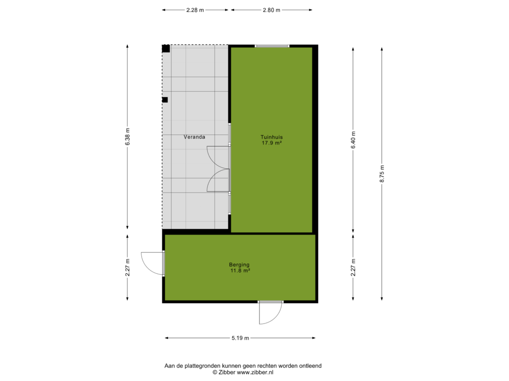 Bekijk plattegrond van Berging van Zesmorgen 38