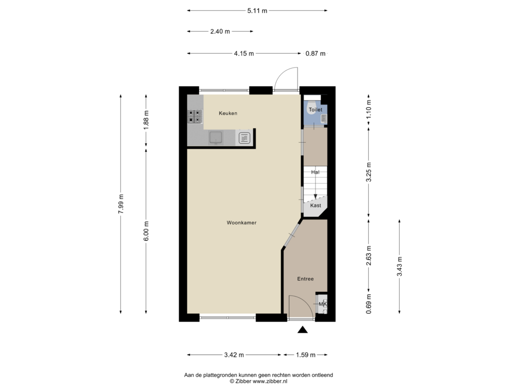 Bekijk plattegrond van Begane Grond van Hysopveld 3