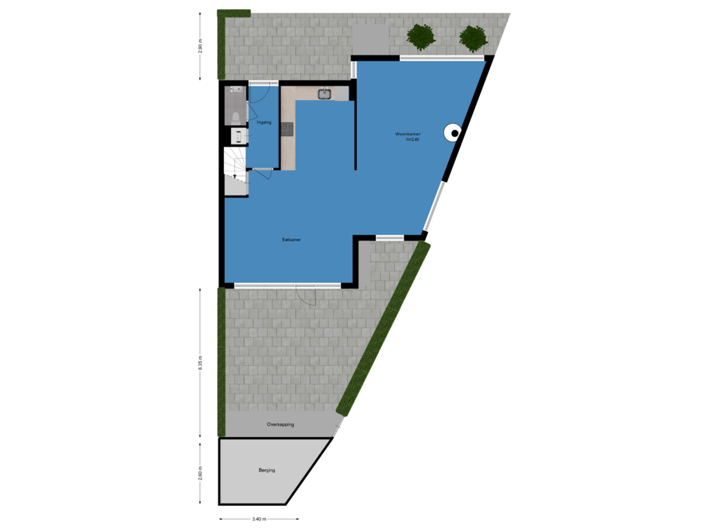 View floorplan of Tuin of Pieter Langendijkpad 1