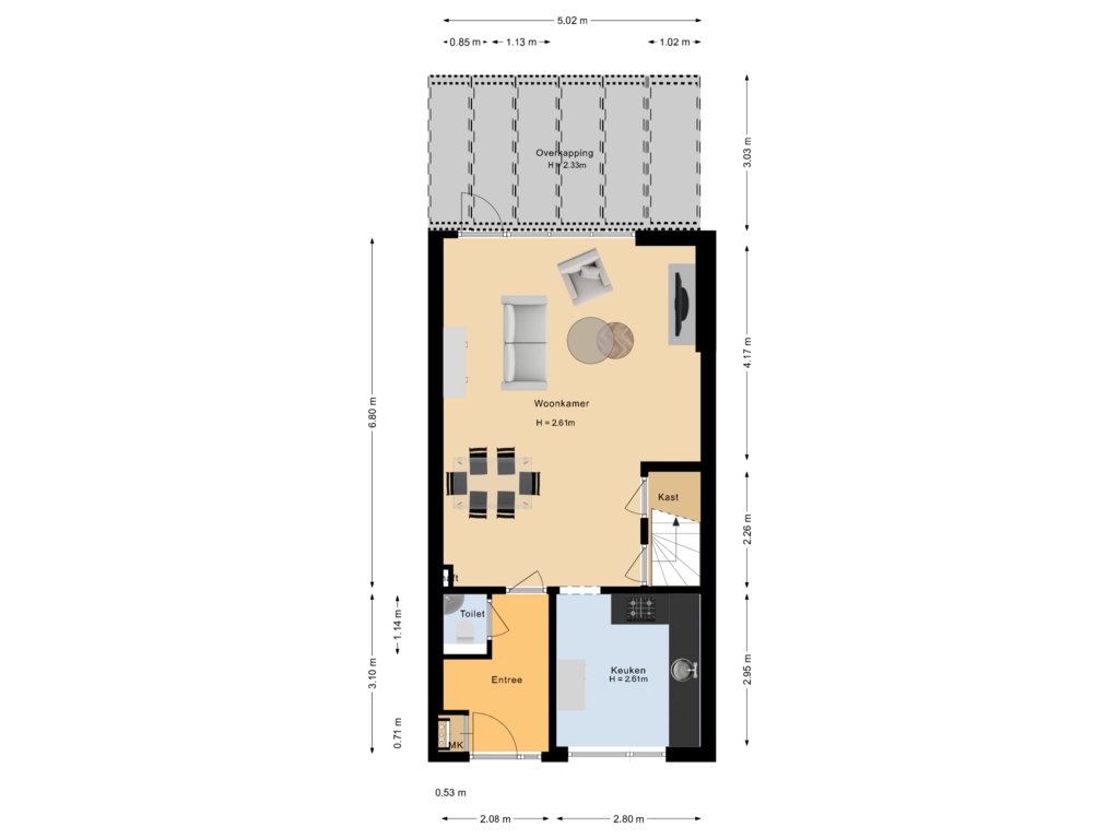 Bekijk plattegrond van Begane grond van Van Tussenbroekstraat 15