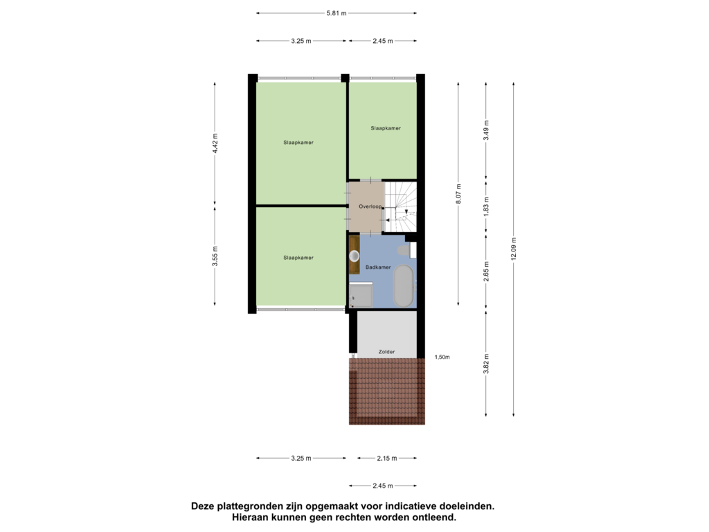 View floorplan of Eerste Verdieping of Geleenhof 50