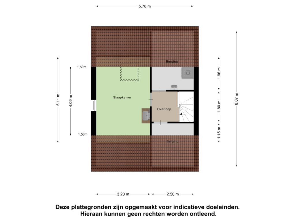 View floorplan of Tweede Verdieping of Geleenhof 50