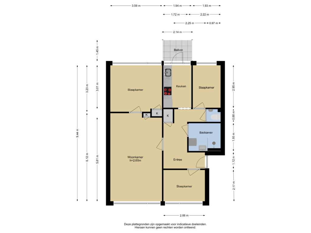 Bekijk plattegrond van Verdieping 1 van Burgemeester de Zeeuwstraat 412