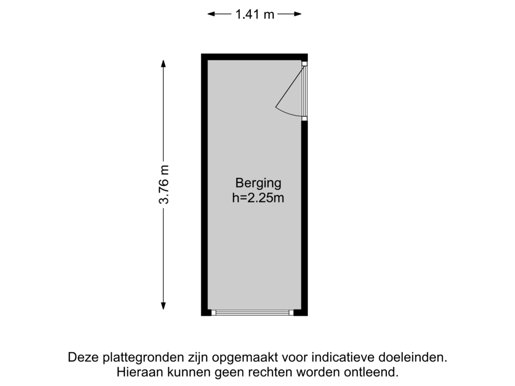 Bekijk plattegrond van Berging van Burgemeester de Zeeuwstraat 412