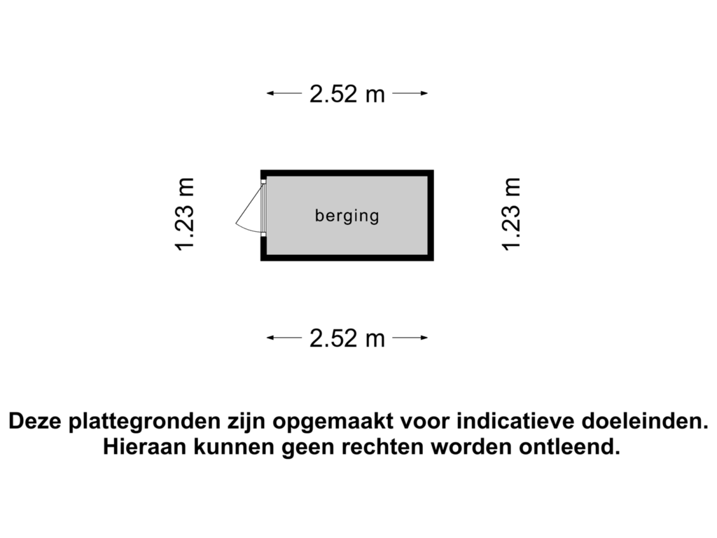 View floorplan of Berging of Prins Bernhardstraat 60