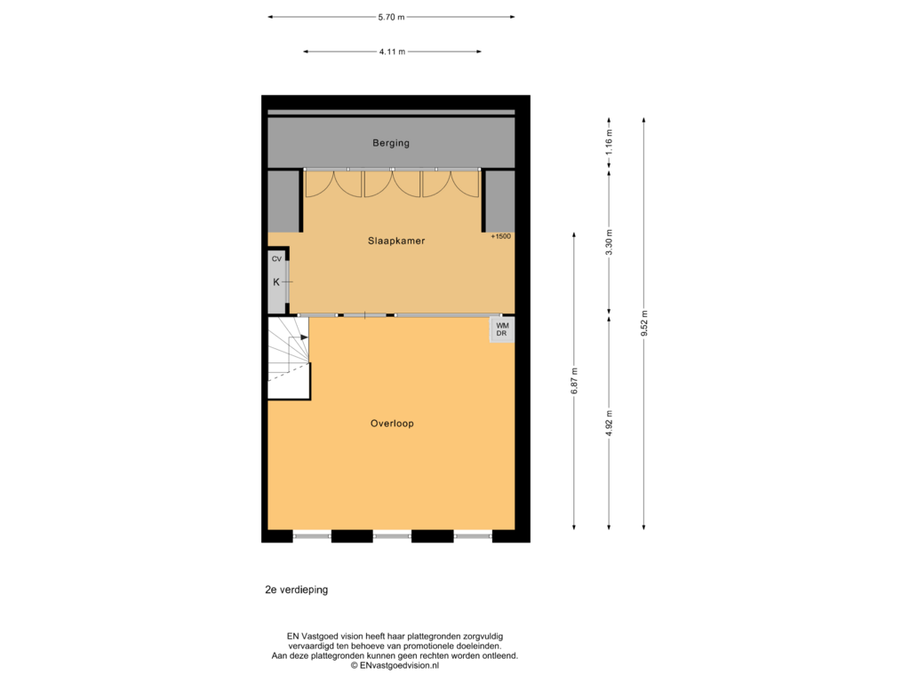 Bekijk plattegrond van 2e verdieping van Witte Ring 145