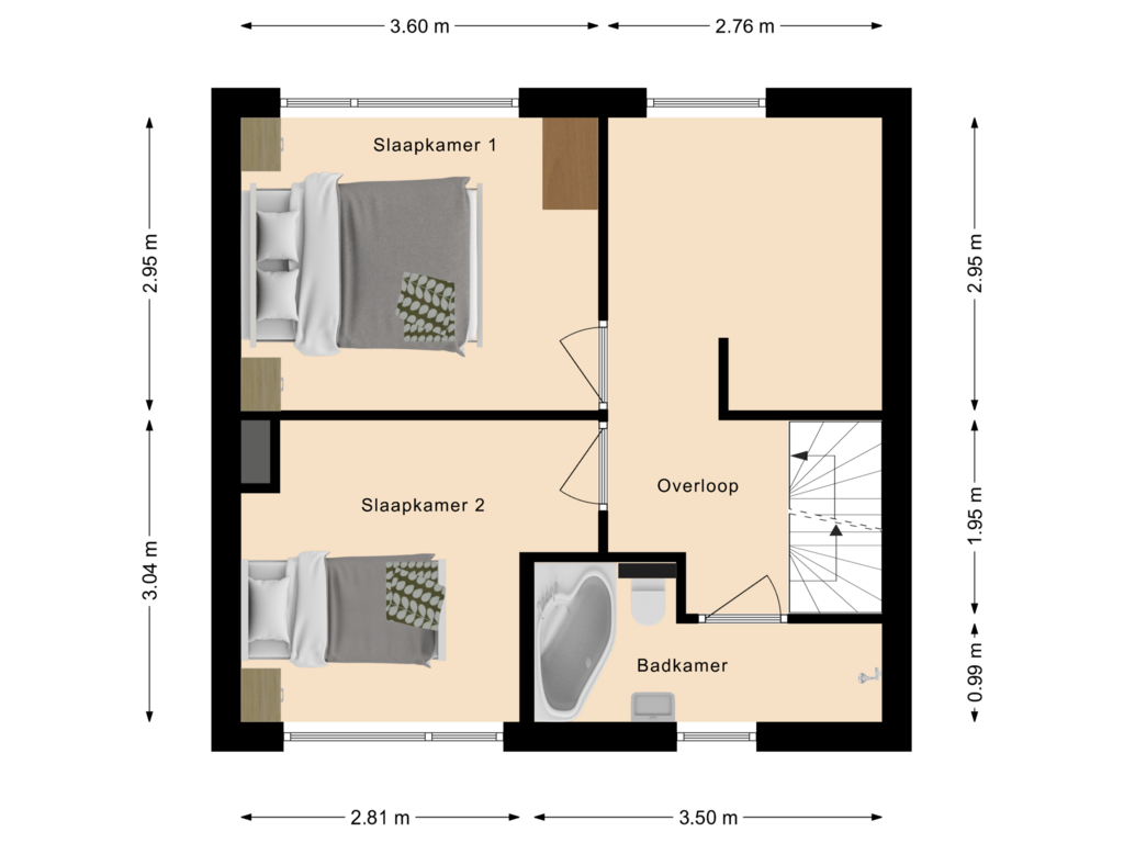 Bekijk plattegrond van Eerste verdieping van Mr. van Sonstraat 31