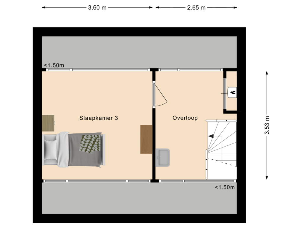 Bekijk plattegrond van Tweede verdieping van Mr. van Sonstraat 31