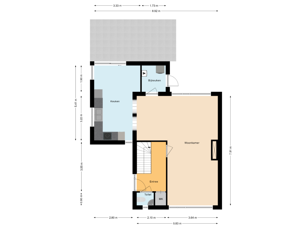 Bekijk plattegrond van Begane grond van Azaleastraat 49